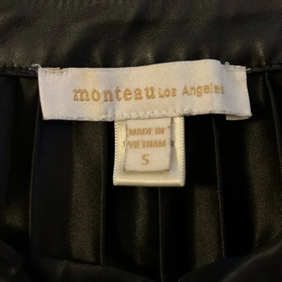 vintage raw hem faux leather mini skirt - Picture 3 of 3